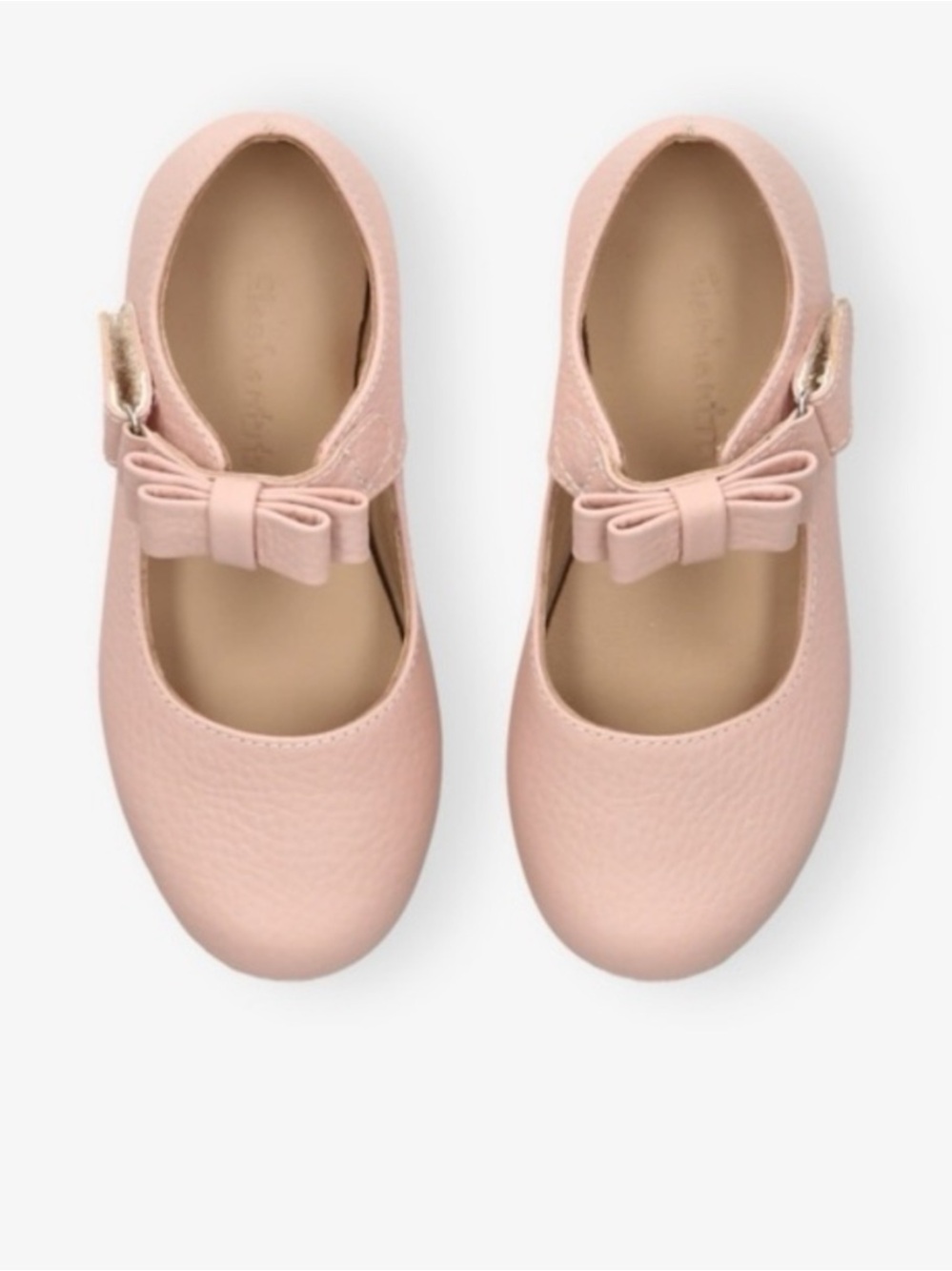 Elephantito Girls' Textured Bow Strap Dress Shoes in Light Pink Sz toddler 8